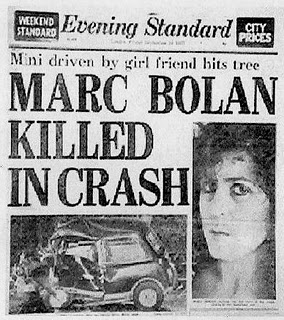 Marc Bolan Death Newspaper